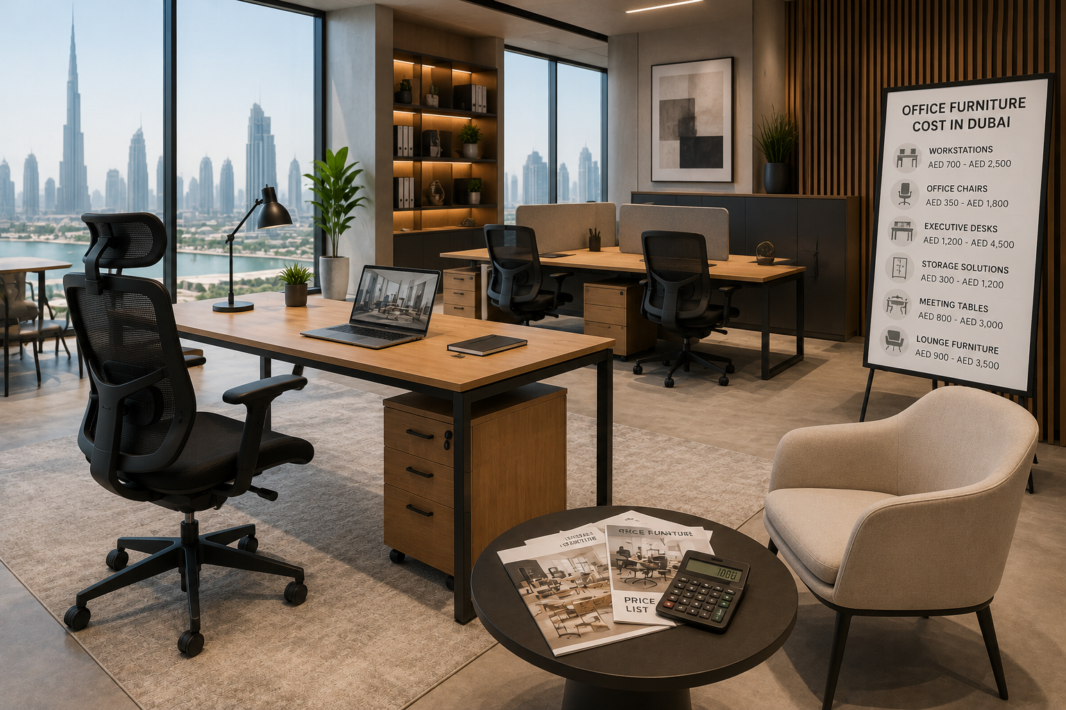 Office furniture cost in Dubai